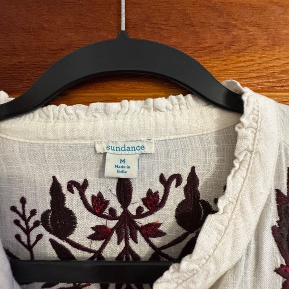 Sundance embroidered long sleeve maxi dress sz medium - Picture 4 of 5